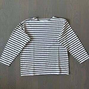 Dre Projet breton sailor shirt - white black stripe.  Made in Korea